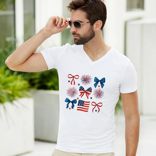 Independence Day DTF Transfers Ready to Press, Iron on Decals for T-Shirts - color: US290