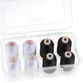 New brothread 8 Spools Embroidery Machine Thread -4xSnow White+4xBlack - color: Snow White+Black