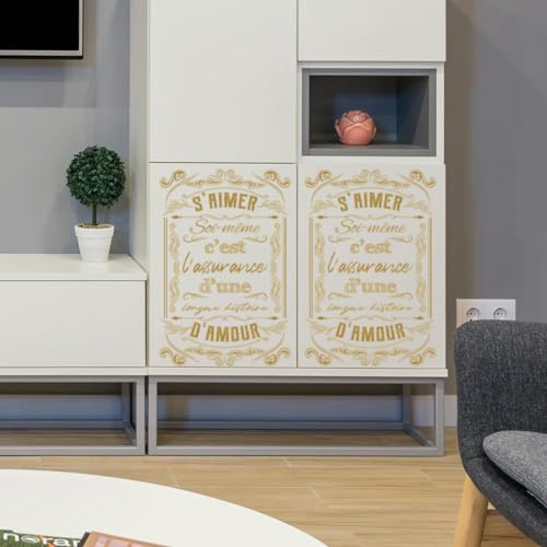 Peacoblue Gold Letter Rub On Transfers for Furniture Craft 6"x12" - style: Gold Letter