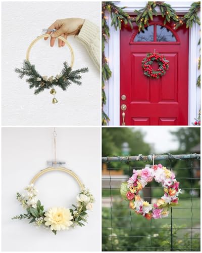 TINDTOP Embroidery Hoops, Bamboo Frame Circle Cross Stitch Hoop Ring Embroidery Hoops Set for Embroidery and Cross Stitch (3IN*4 + 4IN*4 + 6IN*8) - color: 3IN*4 + 4IN*4 + 6IN*8