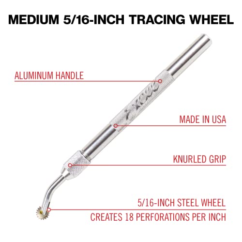 Excel Blades 5/16-Inch Pounce Wheel, Stainless Steel Tracing Tool, USA - color: 5/16 Inch