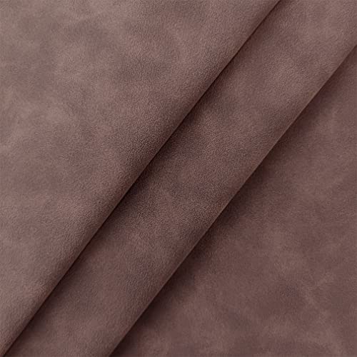 Dark Brown Soft Faux Suede Fabric 30x135cm Synthetic Faux Leather Frosted Leatherette for Apparel Shoes Sewing Crafts - color: Dark Brown