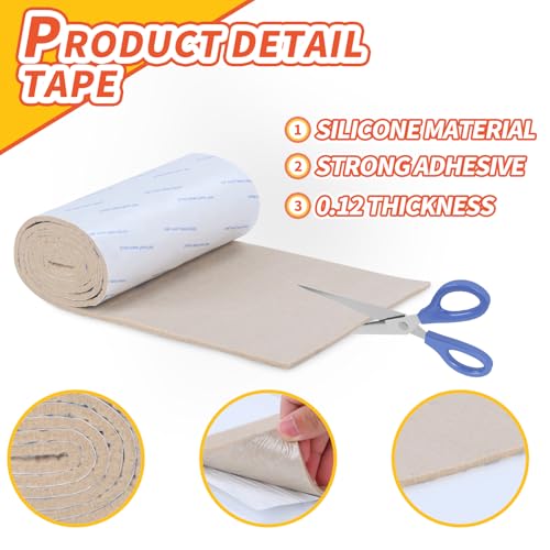 Felt Furniture Pads, 40 x 5 x 0.12 Inch Felt Strips - color: Beige, size: 5" x 40" (1 Pack)