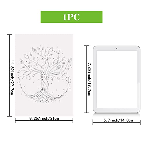 NBEADS Tree of Life Rhinestone Iron on Hotfix, Heat Transfer Decal Bling Rhinestone Decals Rhinestone Heat Transfer Patch Clothing Repair Applique for T-Shirt Clothing Pants Bags - color: Tree of Life