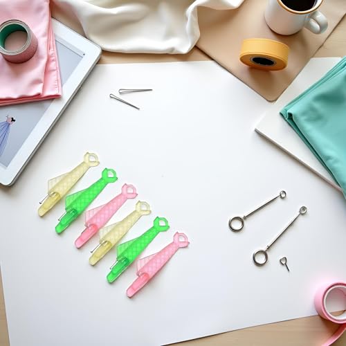 6Pcs Fish Mouth Sewing Machine Needle Threader, Automatic Sewing Needle Threader, Fish Type Needle Threader, Quick Sewing Machine Loop Easy Selfthread Needle Threaders Sewing Tools