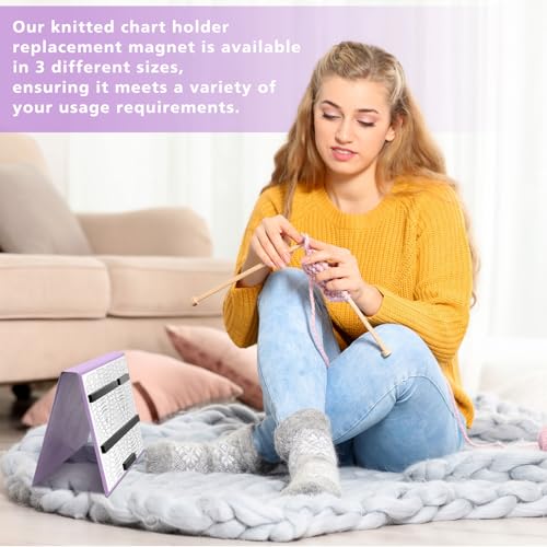 Flutesan 1 Pcs Knitting Pattern Holder, Folded Size 6.1 x 9 Inch, Purple - color: Purple, size: Folded Size 6.1 x 9 Inch