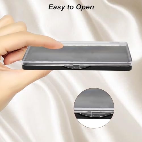 Magnetic Needle Holder Case with Clear Lid, Sewing Needle Organizer Box with Snap Closure, Strong Built-in Magnet Secures Pins Under 10.5cm, Craft Supplies Storage Gift for Sewers