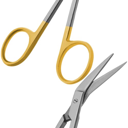 Iris Scissors 4.50" Str/Cud/Angled TC Tungsten Carbide, Supercut O.R. Grade (T/C Tungsten-Carbide Angled) - style: T/C Tungsten-Carbide Angled