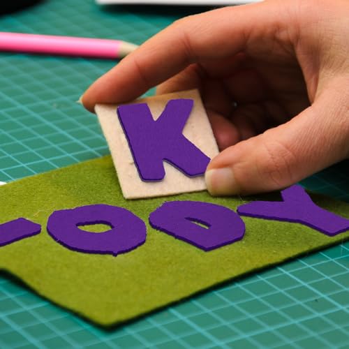 CHRORINE 10 Pcs Purple Felt Fabric Sheets Self Adhesive Felt Sheets 8 x 12 Inches Felt Paper for Art and Craft Supplies - color: Purple