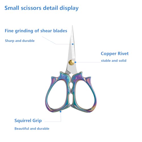 2 Pieces Embroidery Scissors Sharp Sewing Crochet Yam Scissors,Small Scissor All Purpose For Sewing, Cross Stitching, Crafts, Arts & Crafts Handmade DIY Tools