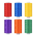 Simthread All Purpose Thread Polyester 400 Yards (6 Basic Colors) - color: 6 Basic Colors