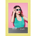 Icona Bay 4x6 Pastel Yellow Picture Frame - Solid Wood, Pizzazz Collection - color: Pastel Yellow, size: 4x6