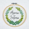 DUTCH STITCH BROTHERS Aspire Embroidery Starter Kit with Pattern and Instructions. Stamped Embroidery Kits with Embroidery Clothes with Pattern. 6" Embroidery Hoop - color: DSB032 Stamped fabric