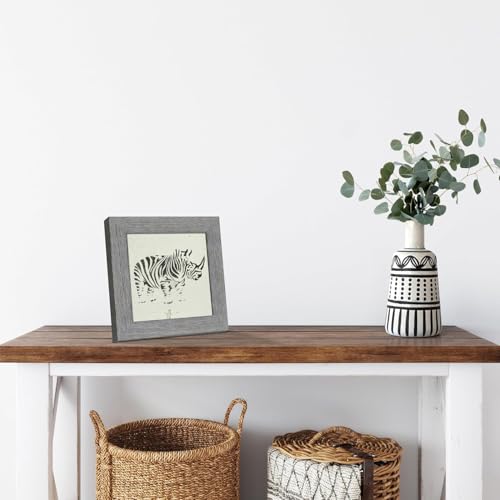 CORE ART 8x8 Picture Frame, Solid Wood Rustic Dark Gray - color: Dark Grey, size: 8x8 - 1 pack