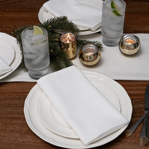 Reusable Cloth Dinner Napkins - 12 Pack, 18"x18", 100% Cotton, Washable, Ivory Napkins - Cream Flour Sack Cotton with Multiple Uses, Easy to Personalize and Embroider (Off-White) - color: Off-white