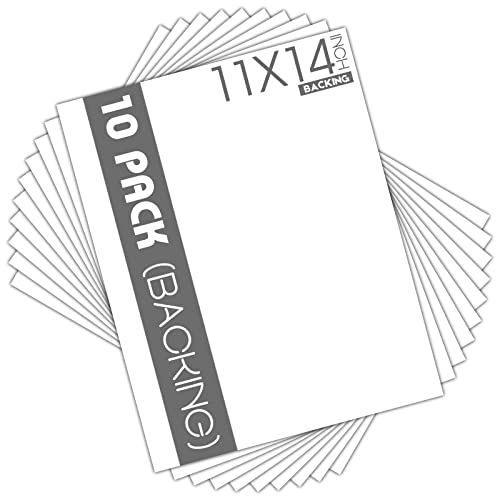 Mat Board Center 11x14 Backing Boards, 10 Pack White Backboards for Frames - size: 11x14