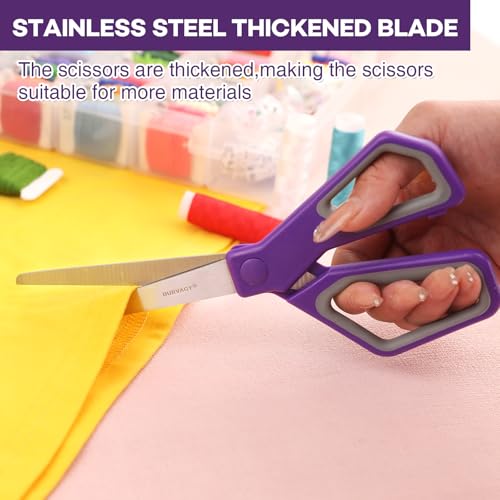 BURVAGY 18 Pack 8" Scissors All Purpose, Heavy Duty Scissors for Office - color: 18pack