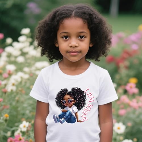 DTF Transfers Ready to Press - 20Pcs Black Little Girl Iron on Transfers for Tshirts, Chibi Afro Girl Iron on Decals Patches, Afican American Young Princess Sublimation for DIY Clothes Jeans - color: Black Little Girl670