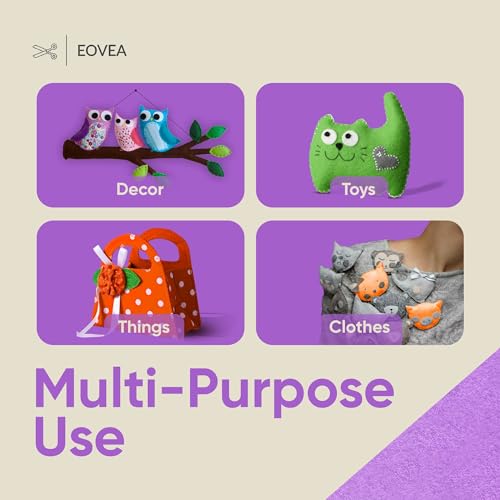 EOVEA | Acrylic Felt Fabric by The Yard | 72" Wide | 1.6mm Thick | Soft & Durable Non-Fraying Felt | for DIY Crafts, Sewing, Upholstery, Costumes & Padding(Lavender, 1 Yards) - color: Lavender, size: 1 Yard