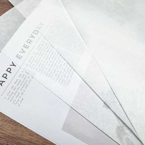 50 Sheets White Teabag Paper for Mixed Media Art, 15.75"x15.75" Large Size Wet Strength Tissue Paper, Ideal for Cyanotype, Collage, Origami,