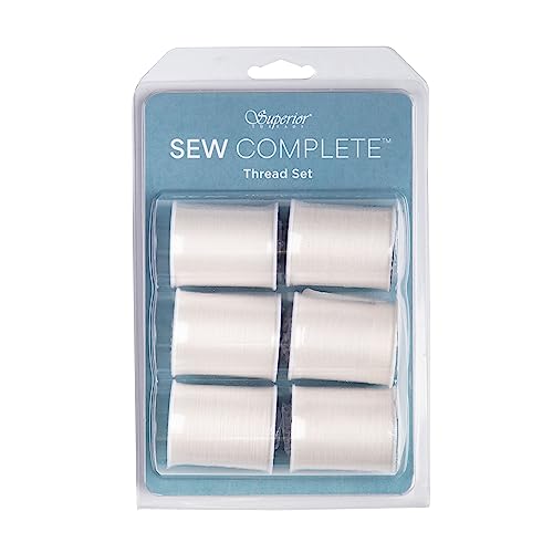 Superior Threads White Polyester Thread Set - 6 Spools - color: Natural White