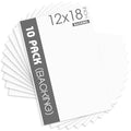 Mat Board Center 12x18 Backing Boards, 10 Pack White Backboards for Frames - size: 12x18