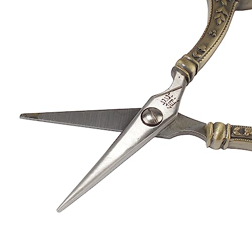 JubileeYarn Decorative Floral Embroidery Craft Scissors - Bronze - 3 Scissors - color: Decorative Floral - Bronze, size: 3 Scissors
