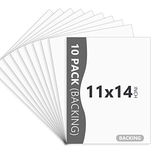10 Pack Backing Boards,11X14 Uncut White Mats Matboards - size: 11x14 10pack backing boards
