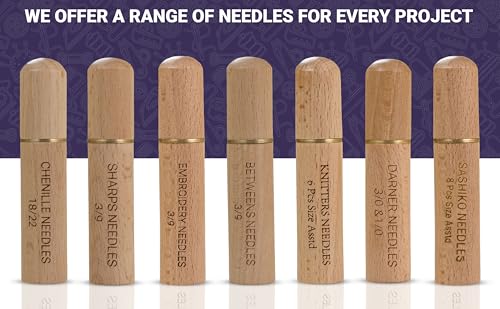 The Quilted Bear Gold Eye Sashiko Embroidery Needles, Assorted Sizes - size: Sashiko Needles Assorted