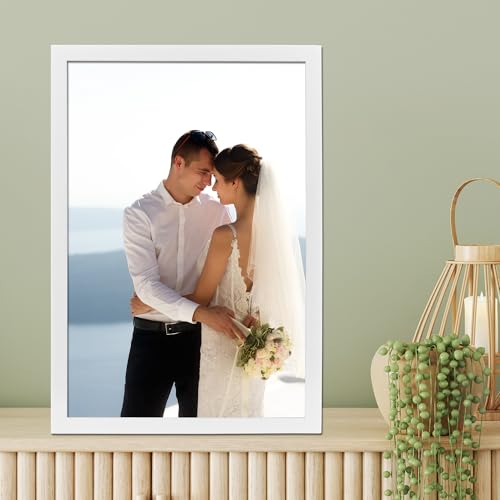 Lawrence Frames White Wood Picture Frame, Gallery Collection, 8 by 12-Inch, White - color: White, size: 8x12