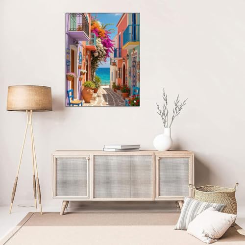 WUSARPLY Seaside Scenery Stamped Cross Stitch Kits for Beginners Adults - color: J175
