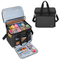 Teamoy Crochet Bag, Knitting Bag Yarn Storage Tote, Yarn Organizer, Black - color: Black