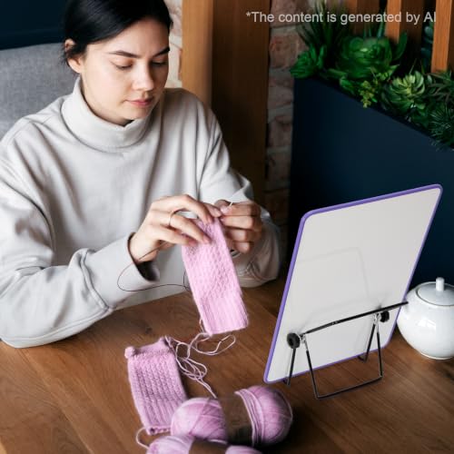 BABYSHEEP Knitting Pattern Holder with 8 Replacement Magnets & Velcro - color: Purple-velcro