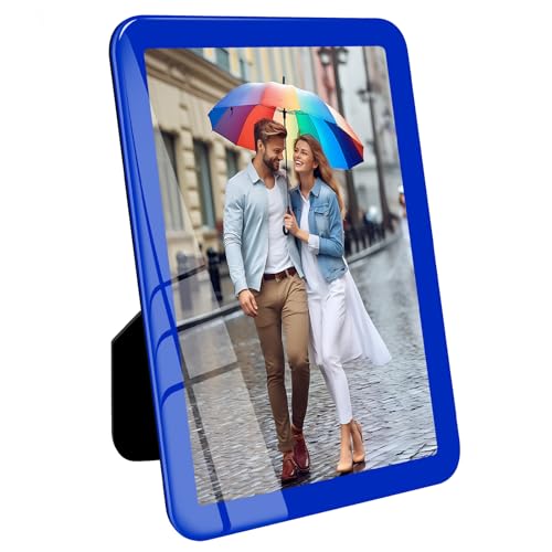 Bluesun 4x6 Picture Frame Blue,Vertical & Horizontal Wall & Tabletop - color: Blue, size: 4x6 （1 Pcs）