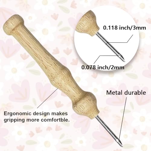 BEUNITONE Book and Flower Punch Needle Kit for Adults Beginners, Complete DIY Craft Embroidery Kits with Hoop, Punch Needle Starter Craft Set for Festival Gift and Home Decor 9.4x9.4in - color: 03-Book Flower