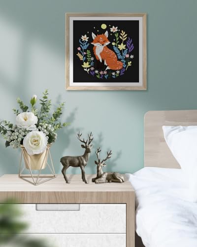 TINDTOP Embroidery Kit for Beginners Adult, Fox Embroidery Kit - color: Fox