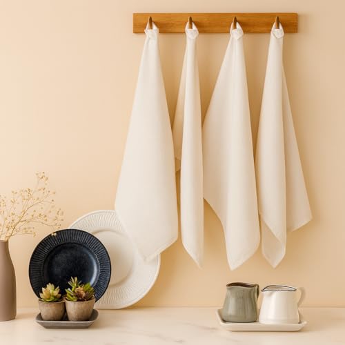 Flour Sack Towels 24 Pack Oversized, 18"x28", 100% Cotton, Prewashed Soft, Lightweight Dish Towel for Baking, Wrapping Bread, Drying, Embroidery Projects - Natural - color: Natural, size: 18" x 28" - 24 Pack