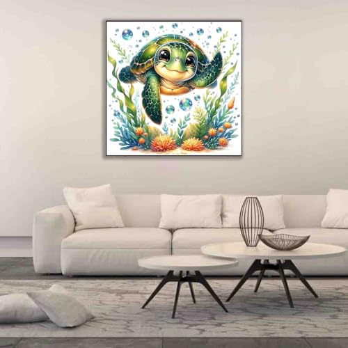 DYAIANGMU Sea Turtle Stamped Cross Stitch Kit for Adults 13.7x13.7 inches - color: Y118