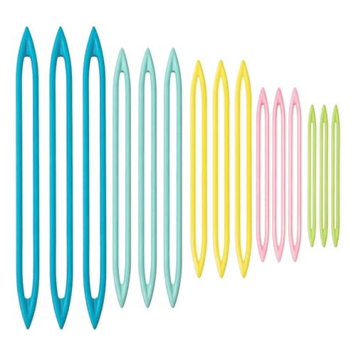 15PCS Large Eye Plastic Yarn Needles for Knitting and Crochet, Flexible Tapestry Darning Needles for Weaving in Ends with Thick Bulky Yarn, Multicolor