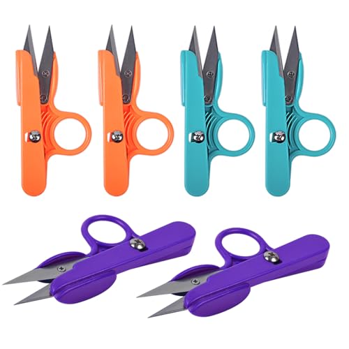 UCEC Thread Snips Thread Cutter Yarn Scissor Embroidery Scissors 6 Pack - color: 6pack 3color