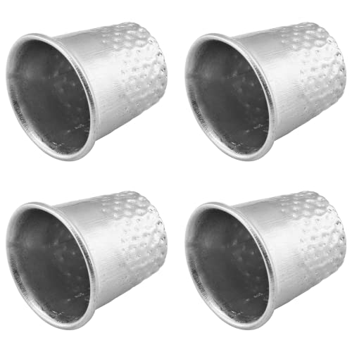 Coufce 30 Pcs Silver Metal Sewing Thimble - color: silver