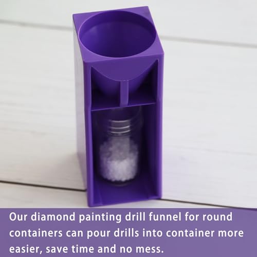 PIAOLGYI Diamond Painting Tools - Drill Funnel for Round Containers - Accessories (Purple) - color: Purple
