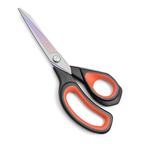 LIVINGO Fabric Scissors 8.5" Tailor Sewing Shears Professional - color: Black/Red, size: 8.5"