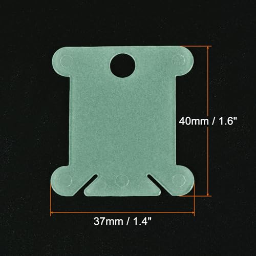 PATIKIL Plastic Floss Bobbins, 100 Pack Thread Cards Cross Cotton for Craft DIY Sewing Storage Case Embroidery, Green - color: Green