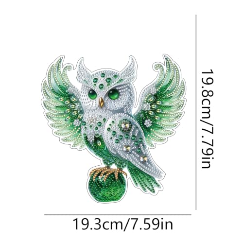 STGLCR Diamonds Art kit for Adult,Owl Pendant Diamonds Painting Art Kit,7.79x7.59inch Acrylic Diamonds Painting Board Kit Ornament, Special Crystal Diamond Hanging Ornament - color: Owl
