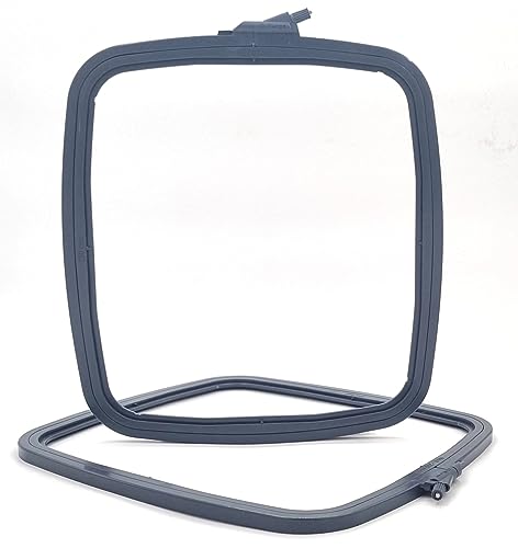 Nurge Square Embroidery Hoop - Plastic Cross Stitch Frame for Needlepoint & Embroidery - Adjustable Craft Hoop - Anthracite - No:4 (Large) - color: Anthracite, size: No:4 (Large)