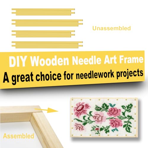 ECOIOU 20 Stretcher Bars 5 Oversize Size for Needlepoint Art - size: OverSize (16"+18"+20"+22"+24")
