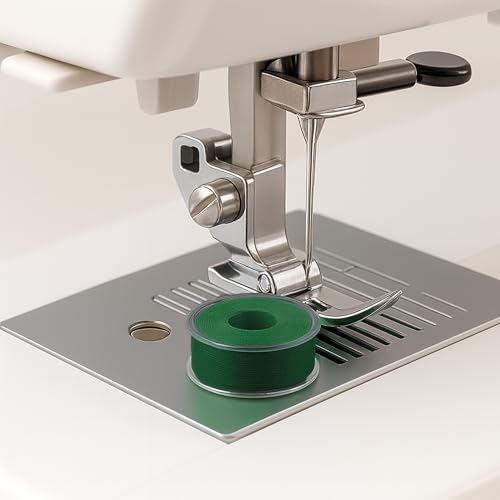 Mandala Crafts Forest Green 15J SA156 Prefilled Bobbin Thread, 144 PCs - color: Forest Green, size: Size A 144 X 142 Yards