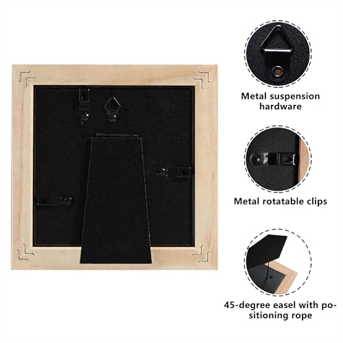 CORE ART 8x8 Picture Frame, Solid Wood Rustic Dark Gray, 2 Pack - color: Dark Grey, size: 8x8 - 2 pack