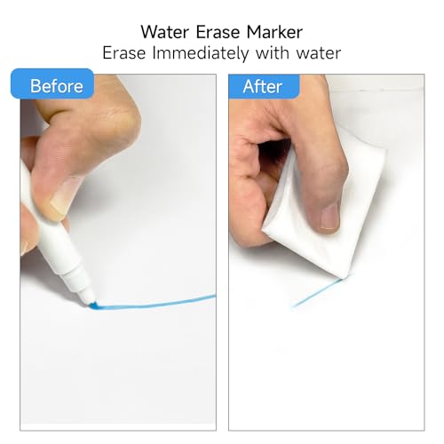 KEARING 4PCS Water Erasable Fabric Marker Set - Blue & White Sewing Pens - size: Water-Erasable Set(Blue+White)